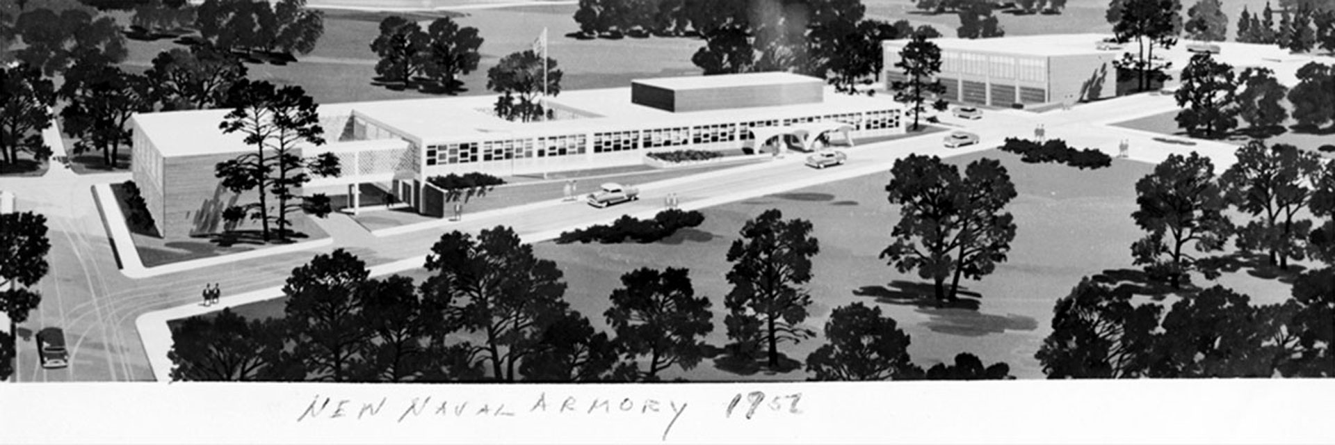 1952 photo of naval armory.